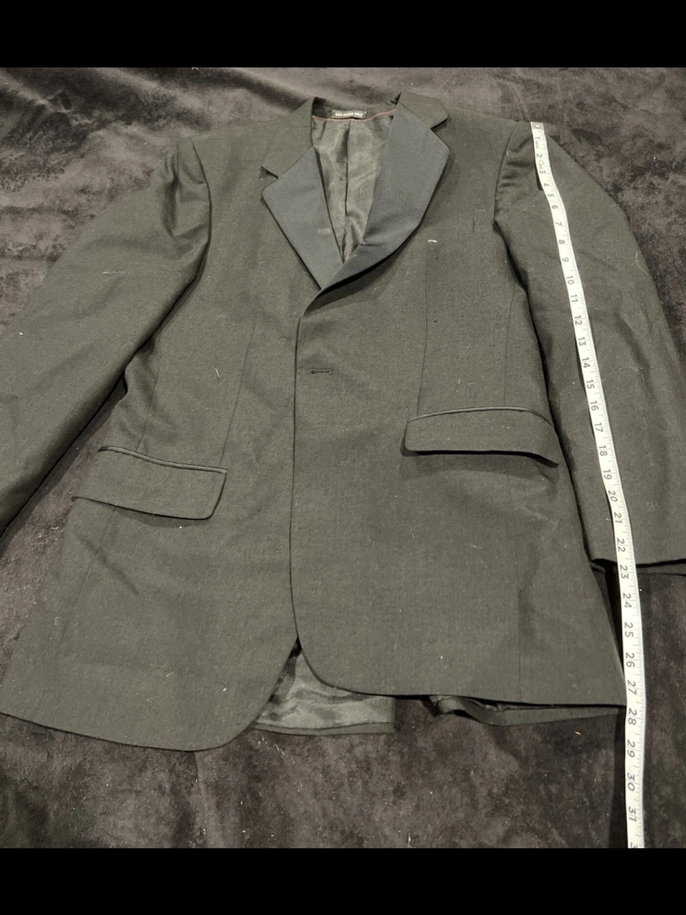 Vtg ROYAL BALKAN TAILORS WOOL Blénd  Tuxedo Suit Jacket Size 40 Pants Size 34